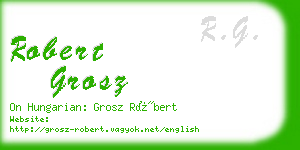 robert grosz business card